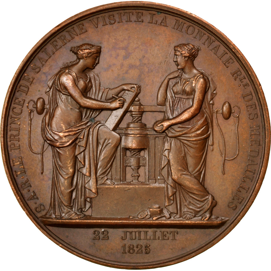 FRANCE, Politics, Society, War, Charles X, Medal, AU(50-53), Barre, Bronze, 41,.