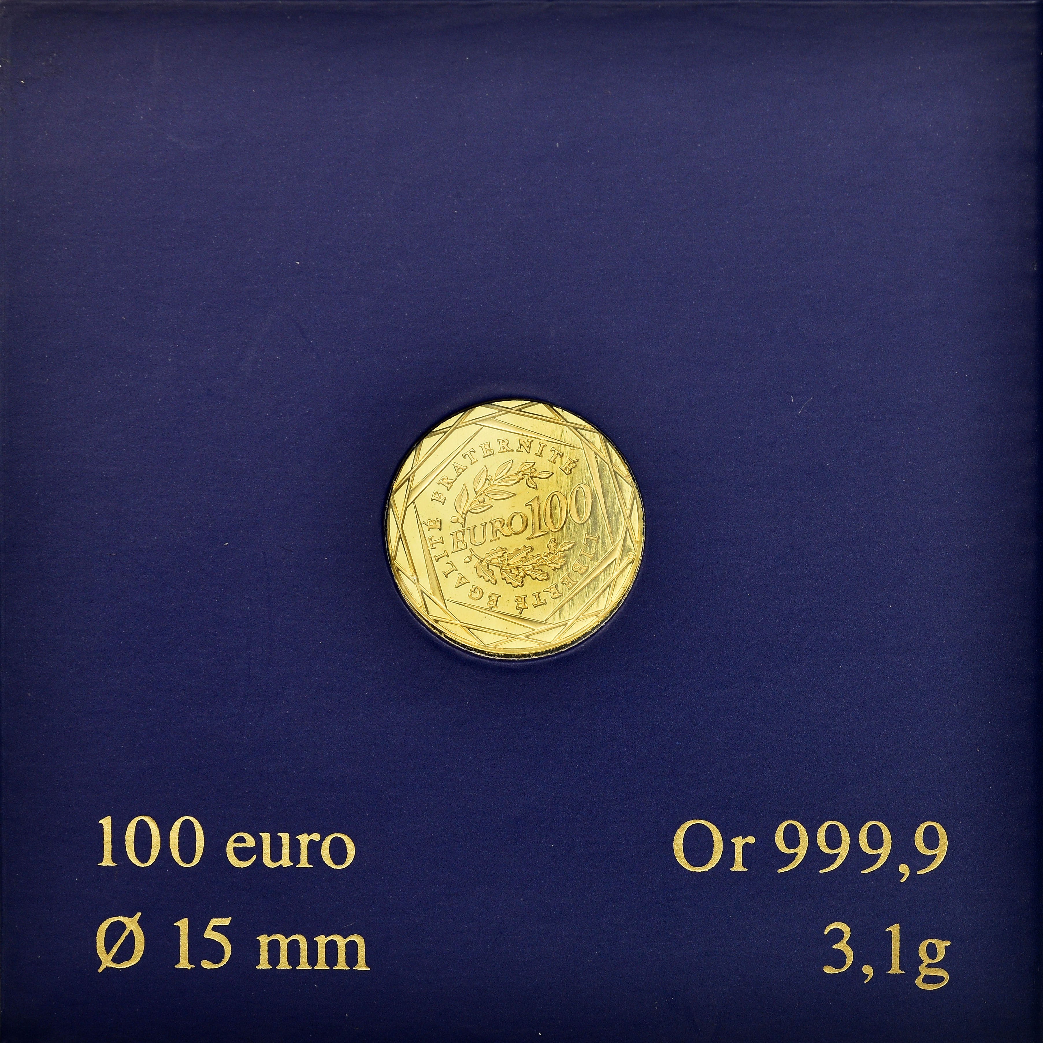 France, 100 Euro, 2009, MS(65-70), Gold, Gadoury:EU339, KM:1536