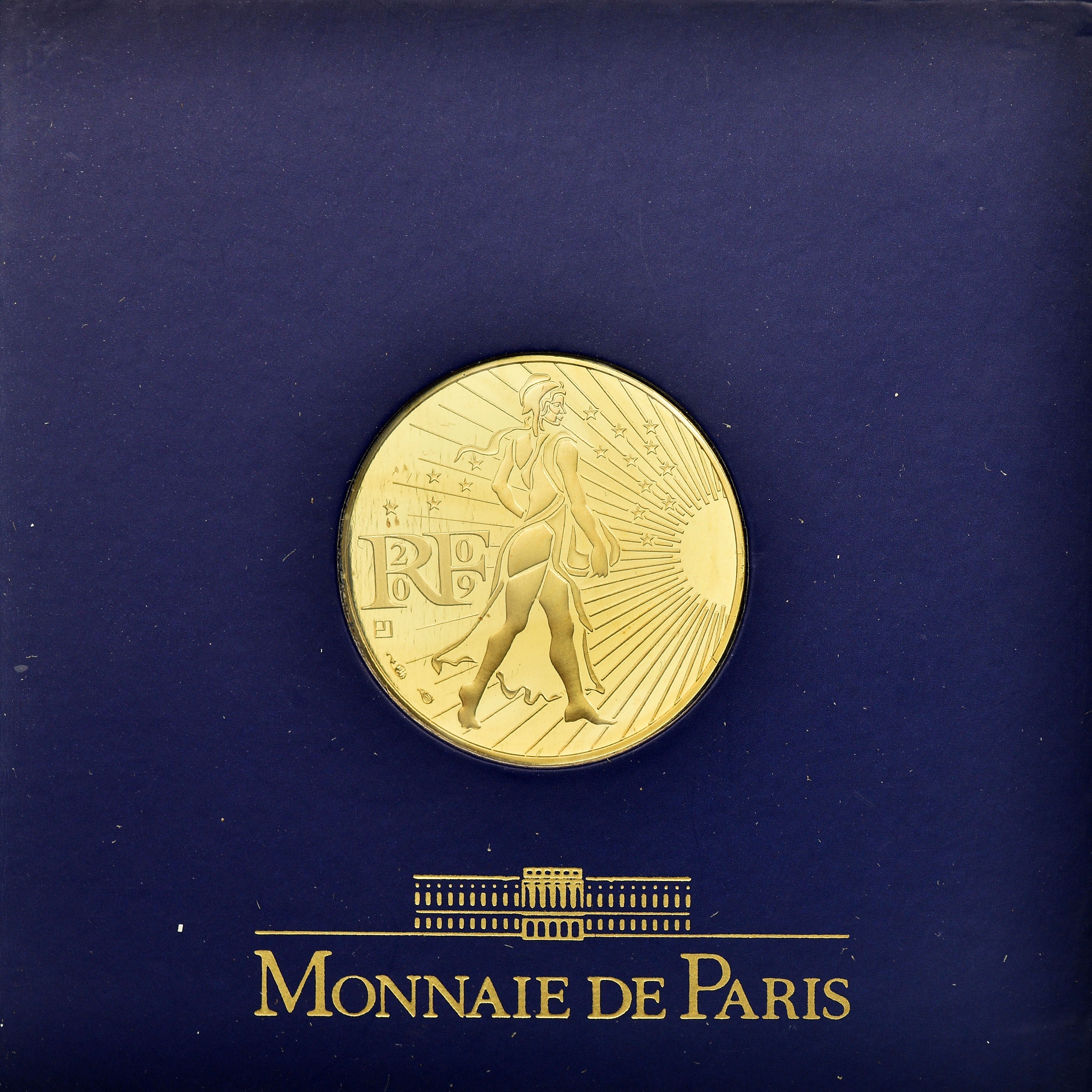 France, 250 Euro, 2009, MS(65-70), Gold, Gadoury:EU340, KM:1583