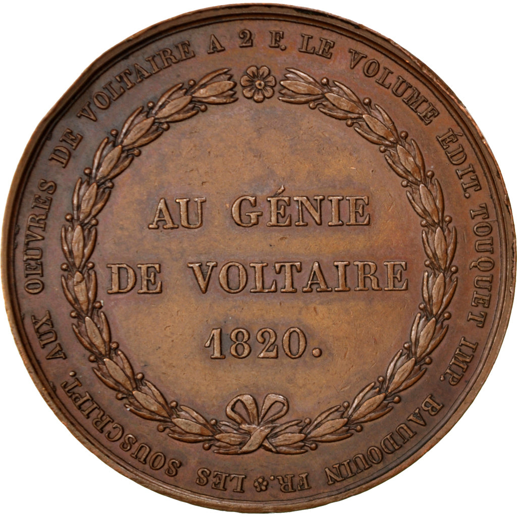 Francia, Medal, Louis XVIII, Arts & Culture, Barre, SPL-, Bronzo, 36