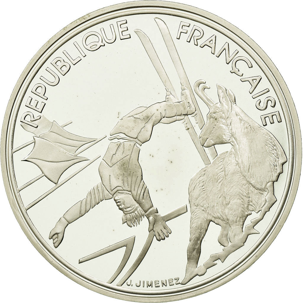 Moneta, Francja, 100 Francs, 1990, Paris, MS(65-70), Srebro, KM:983, Gadoury:C11