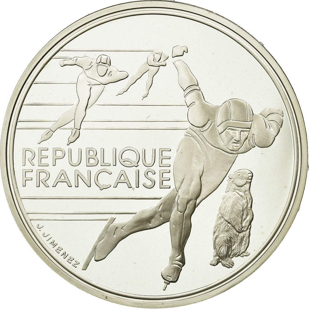 Moneta, Francja, 100 Francs, 1990, Paris, MS(65-70), Srebro, KM:980, Gadoury:C7