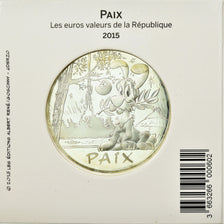 França, 50 Euro, Astérix, Paix, 2015, MS(65-70), Prata
