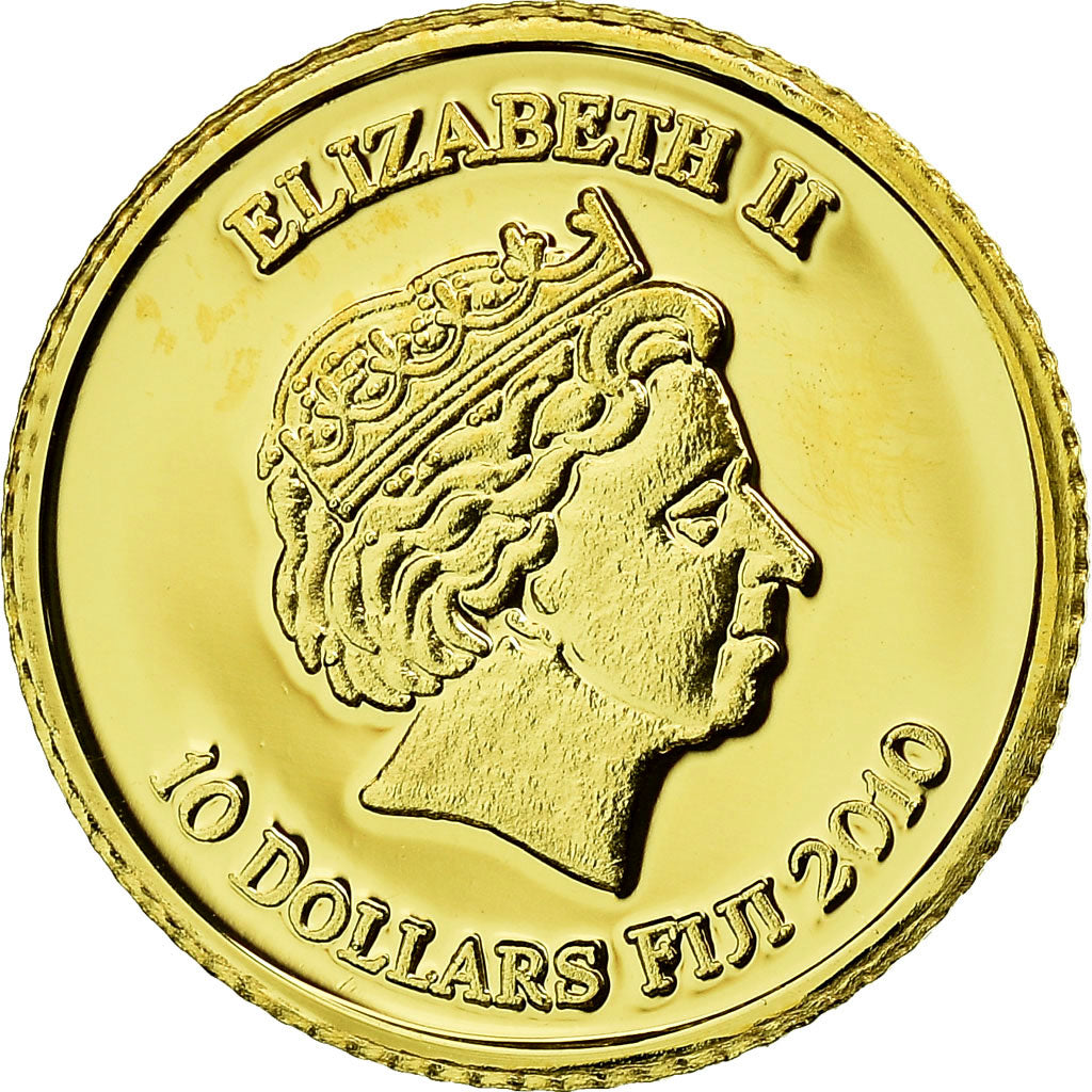 Coin, Fiji, 10 Dollars, Scarabée, 2010, MS(65-70), Gold