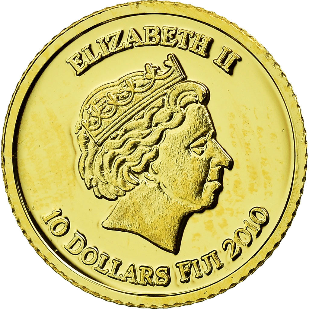 Coin, Fiji, 10 Dollars, 2010, Néfertiti, MS(65-70), Gold