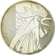 France, 10 Euro, Coq, 2014, EF(40-45), Silver