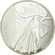 France, 10 Euro, Coq, 2014, AU(55-58), Silver