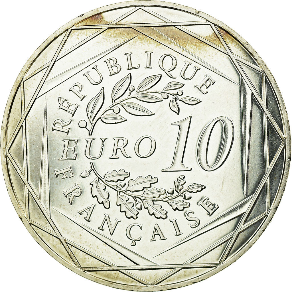 France, 10 Euro, Coq, 2016, TTB+, Argent