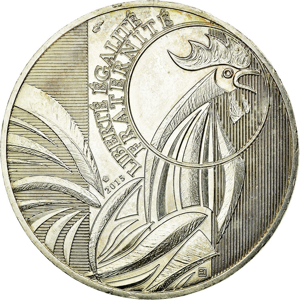 France, 10 Euro, 2015, EF(40-45), Silver