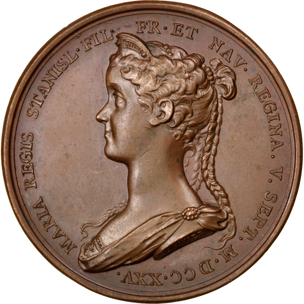 France, Medal, Mariage de Louis XV et Marie Leszczynska, 1725, Duvivier