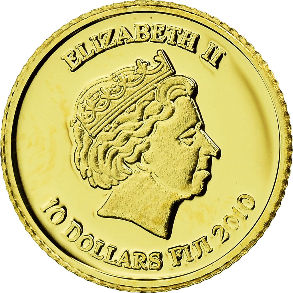 Coin, Fiji, 10 Dollars, 2010, Horus, MS(65-70), Gold