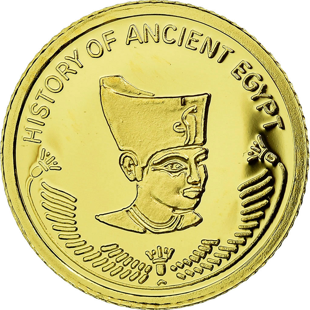 Coin, Fiji, 10 Dollars, 2010, Toutänkhamon, MS(65-70), Gold