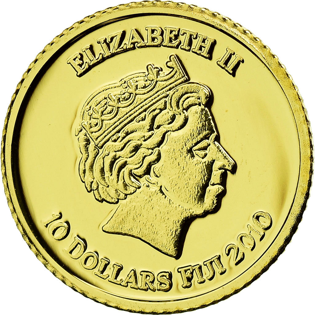 Coin, Fiji, 10 Dollars, 2010, Sennefer, MS(65-70), Gold