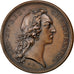 Francia, Medal, Louis XV, Politics, Society, War, EBC, Bronce, Divo:125