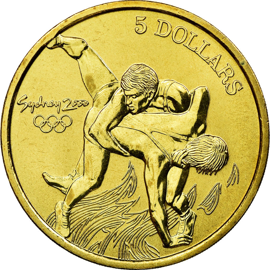 Coin, Australia, Elizabeth II, 5 Dollars, 2000, MS(65-70), Aluminum-Bronze