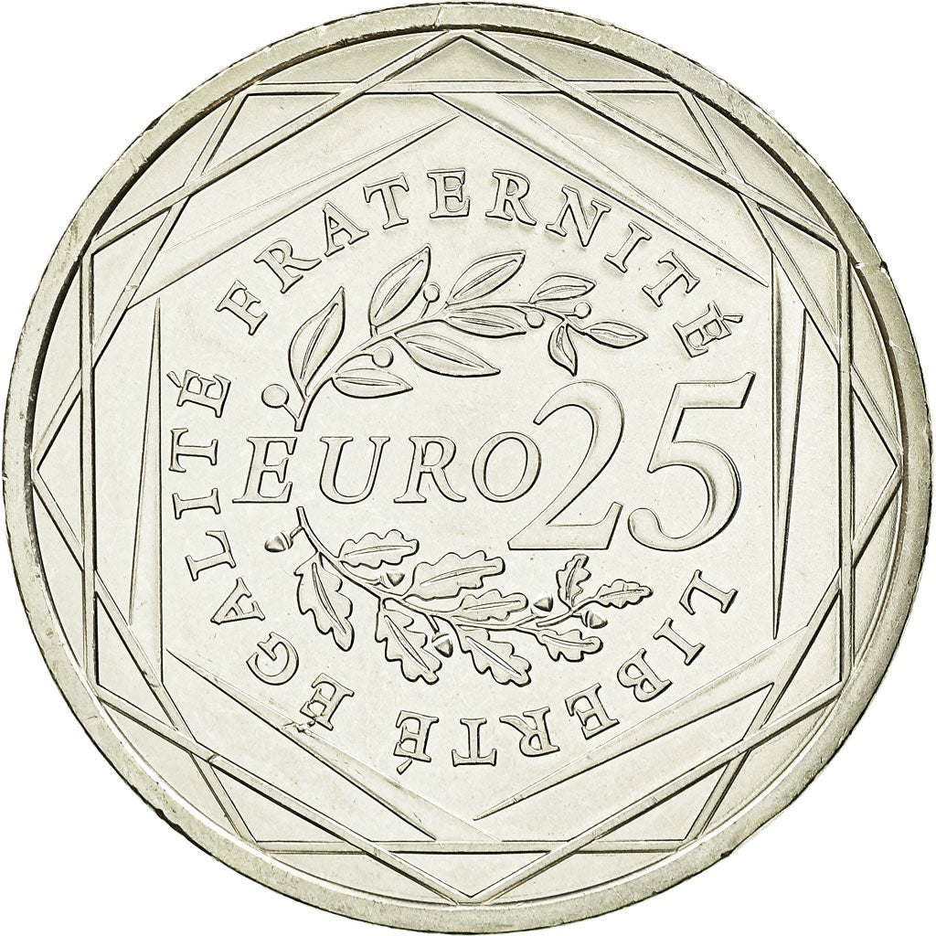 France, 25 Euro, 2009, EF(40-45), Silver, Gadoury:EU338, KM:1581