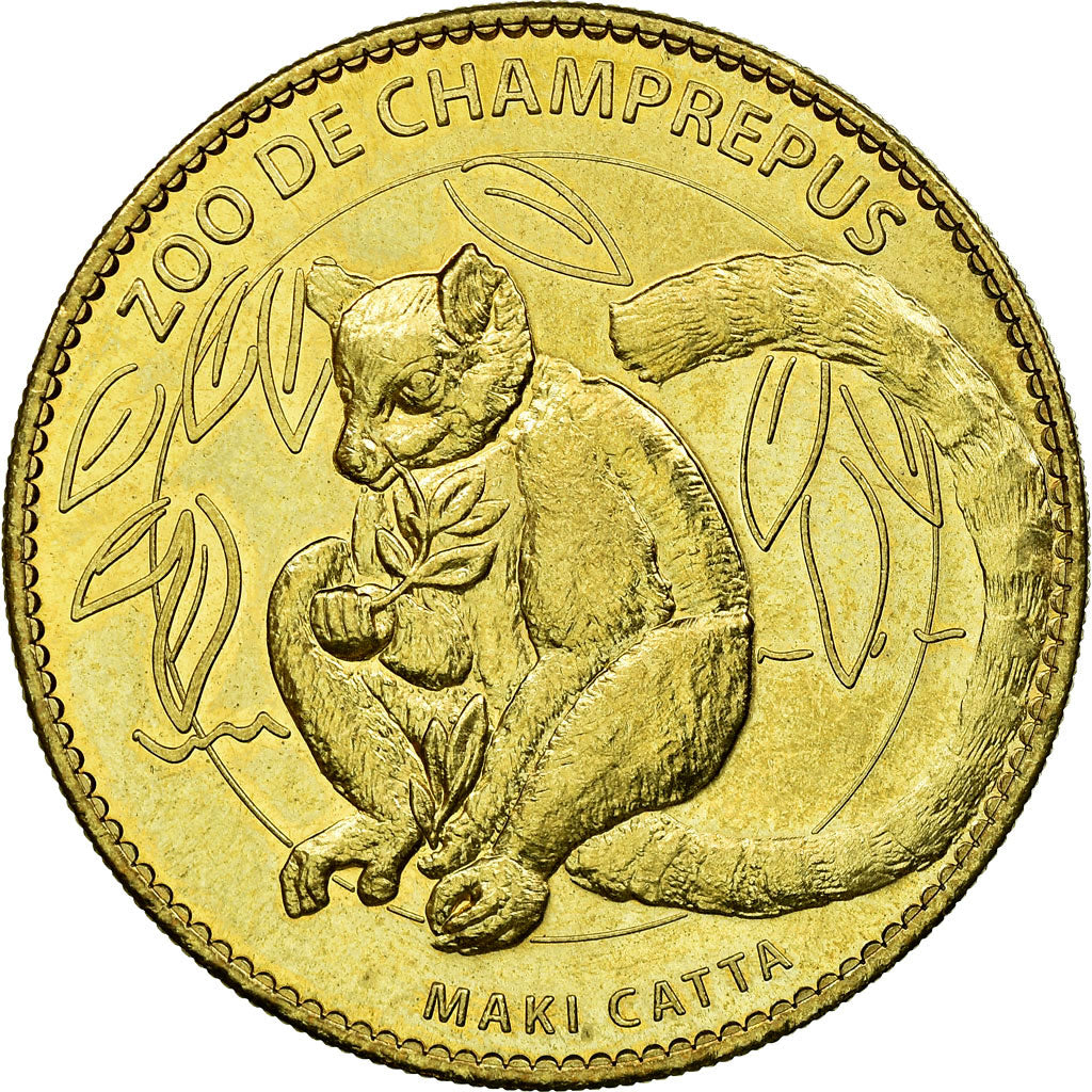 Francia, Token, Touristic token, Champrepus - Le zoo - maki catta, 2010, Arthus