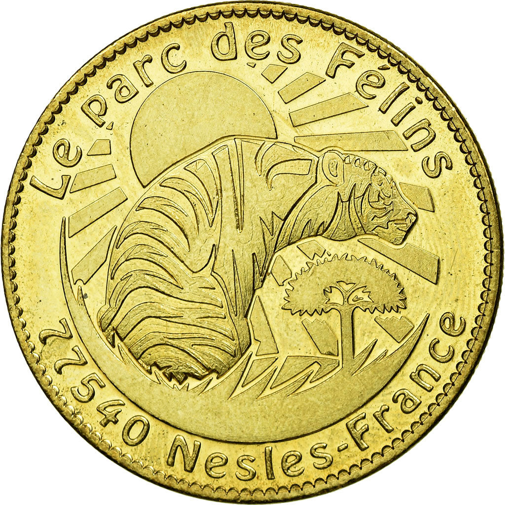 Francia, Token, Touristic token, Nesles - Le parc des félins, 2016, Arthus