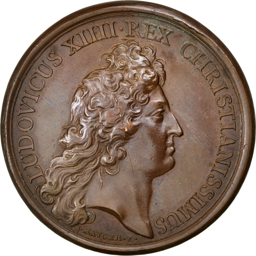 FRANCE, Politics, Society, War, Louis XIV, Medal, AU(55-58), Mauger, Bronze,...