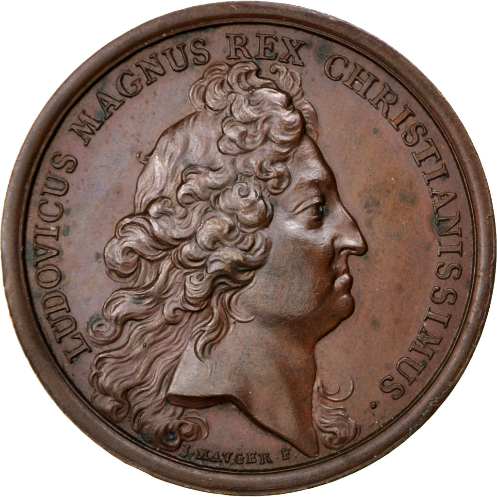 FRANCE, Politics, Society, War, Louis XIV, Medal, AU(55-58), Mauger, Bronze,...