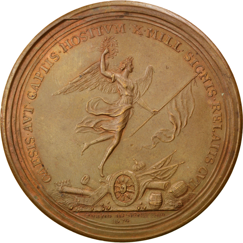 Francia, Medal, Louis XIV, Politics, Society, War, Nilis, SPL-, Bronzo