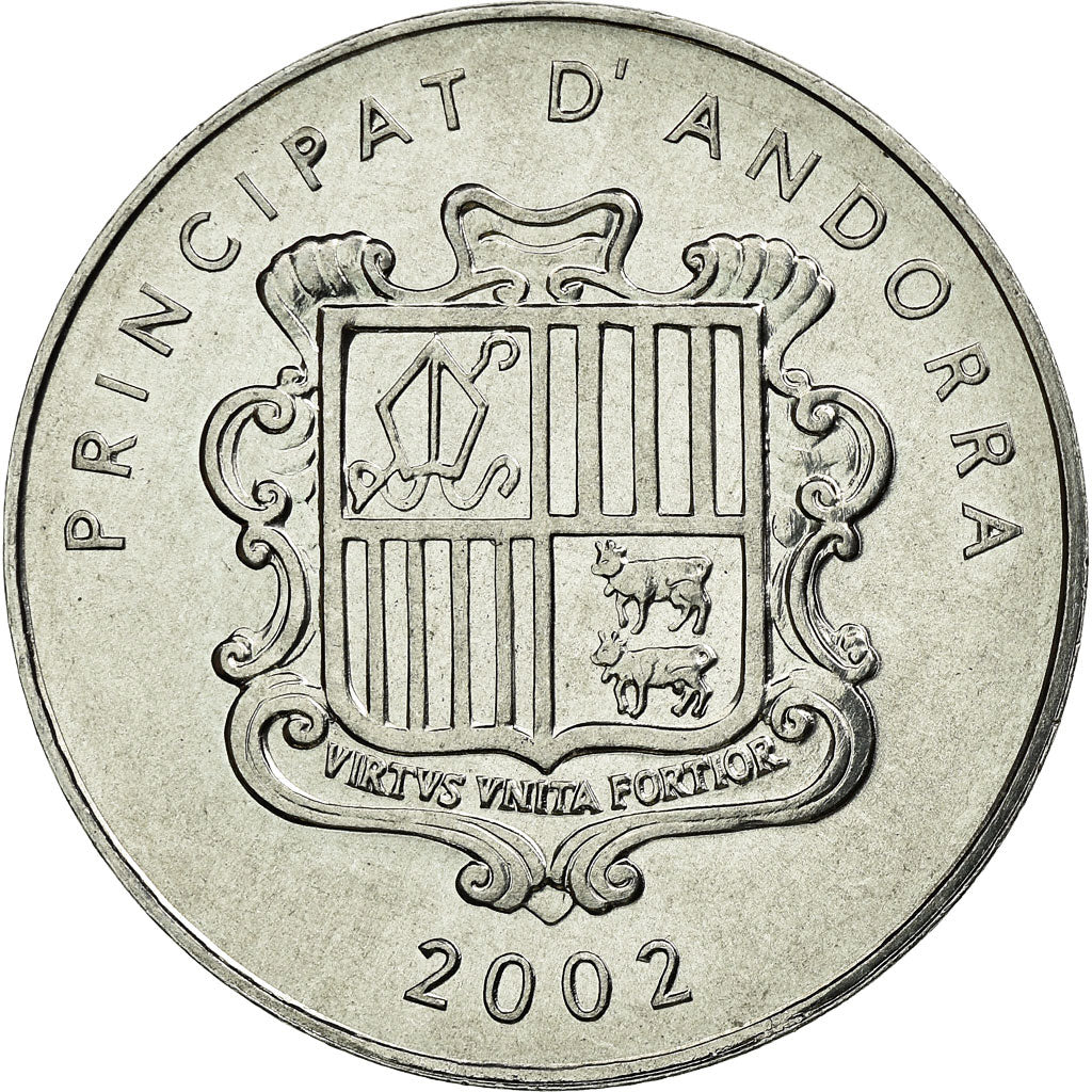 Coin, Andorra, Centim, 2002, MS(60-62), Aluminum, KM:176