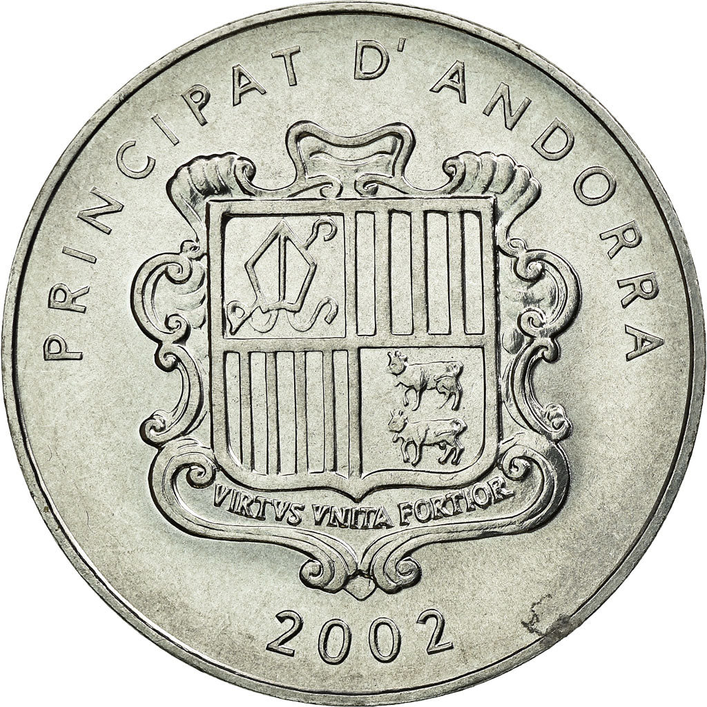 Coin, Andorra, Centim, 2002, MS(60-62), Aluminum, KM:176