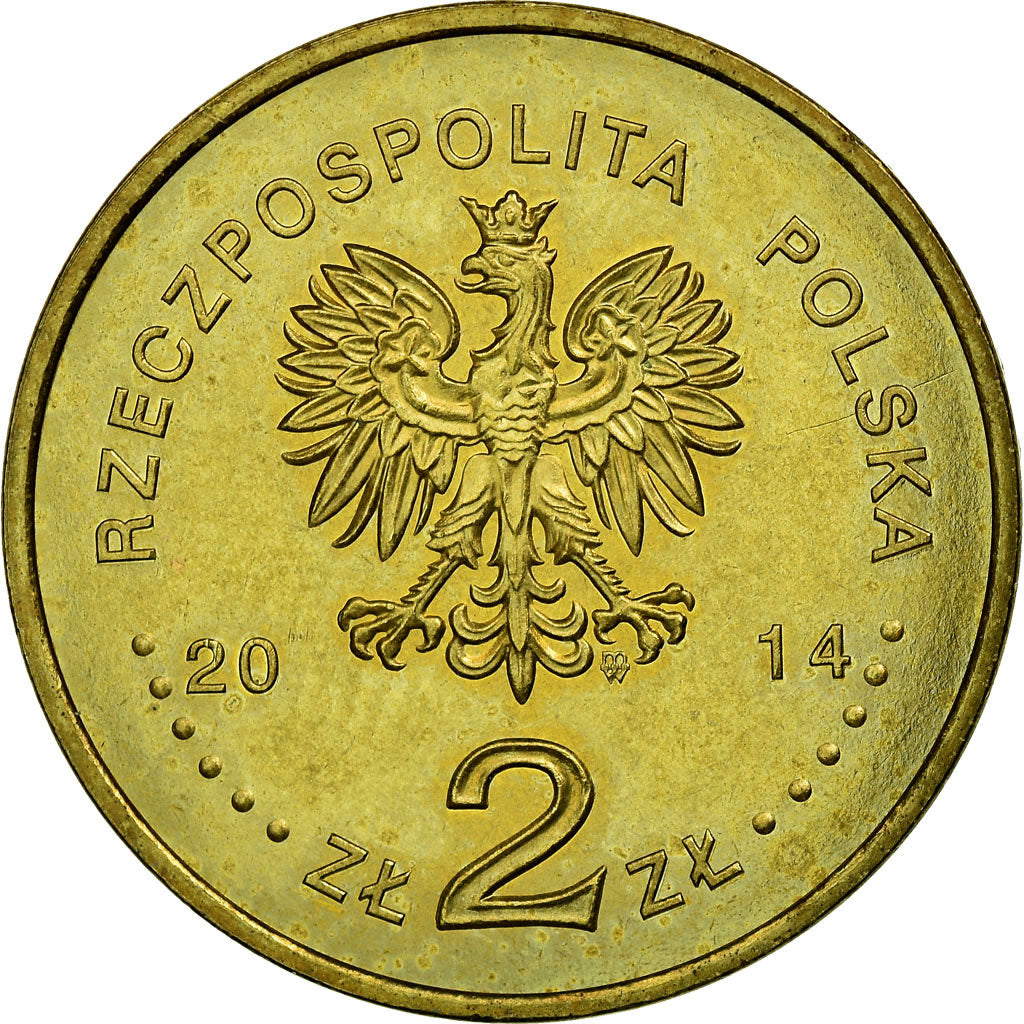 Coin, Poland, 2 Zlote, 2014, Warsaw, EF(40-45), Copper-Aluminum-Nickel, KM:919