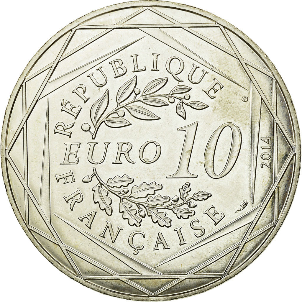 France, 10 Euro, 2014, AU(50-53), Silver, Gadoury:EU719