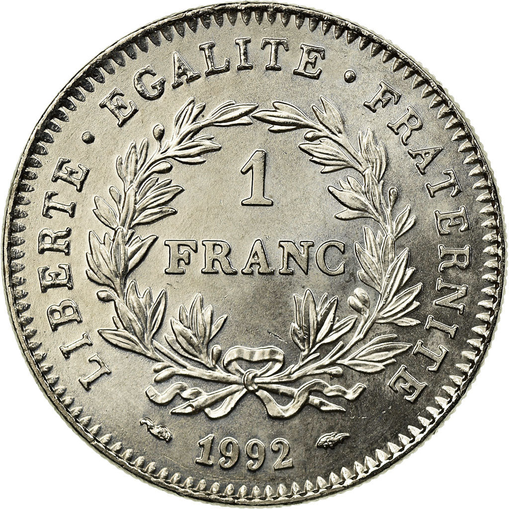 Münze, Frankreich, République, Franc, 1992, Paris, VZ+, Nickel, KM:1004.1