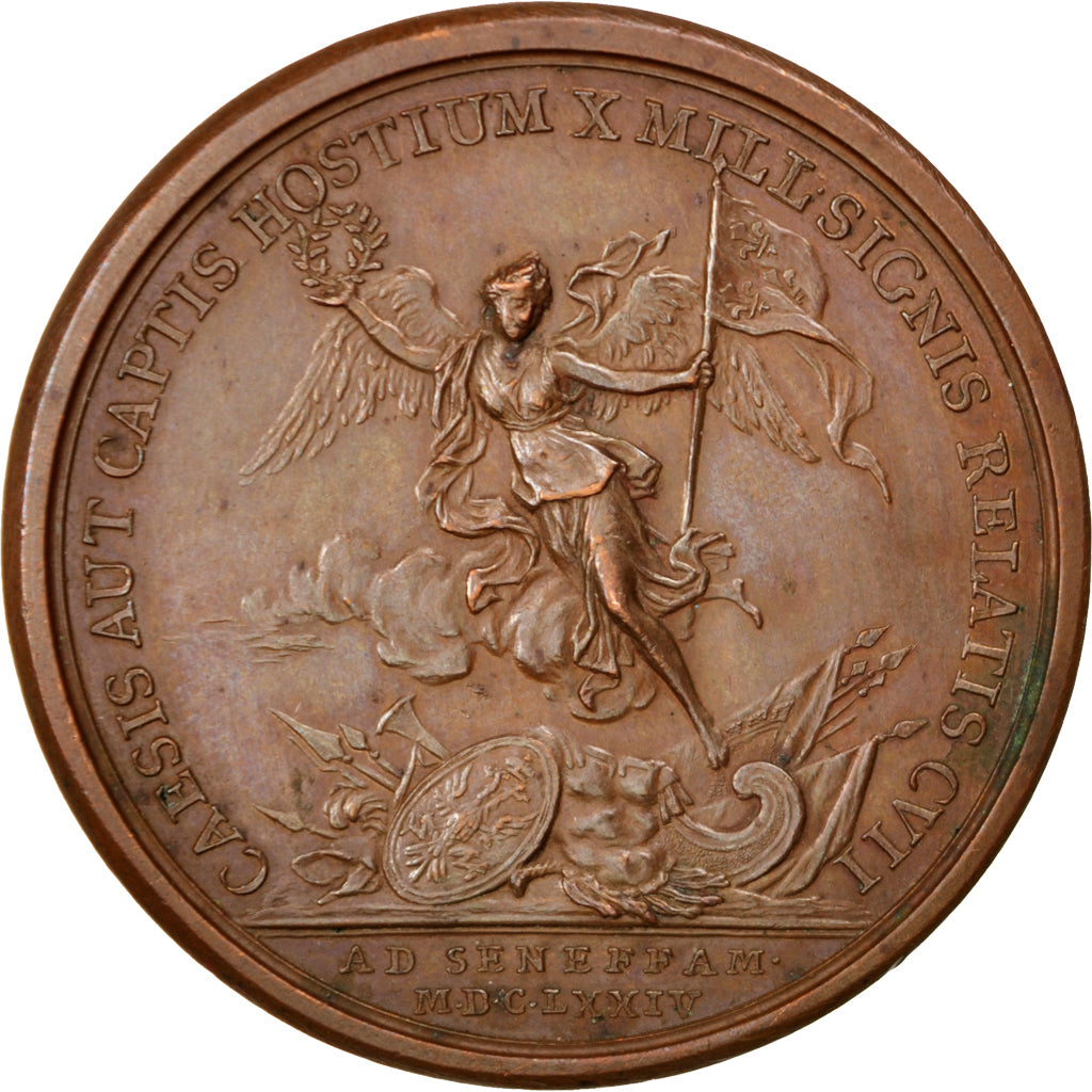France, Medal, Louis XIV, Politics, Society, War, Mauger, TTB+, Bronze, Divo:138