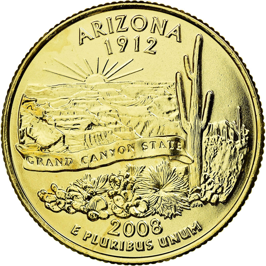 Coin, United States, Quarter, 2008, U.S. Mint, Dahlonega, MS(63), Copper-Nickel