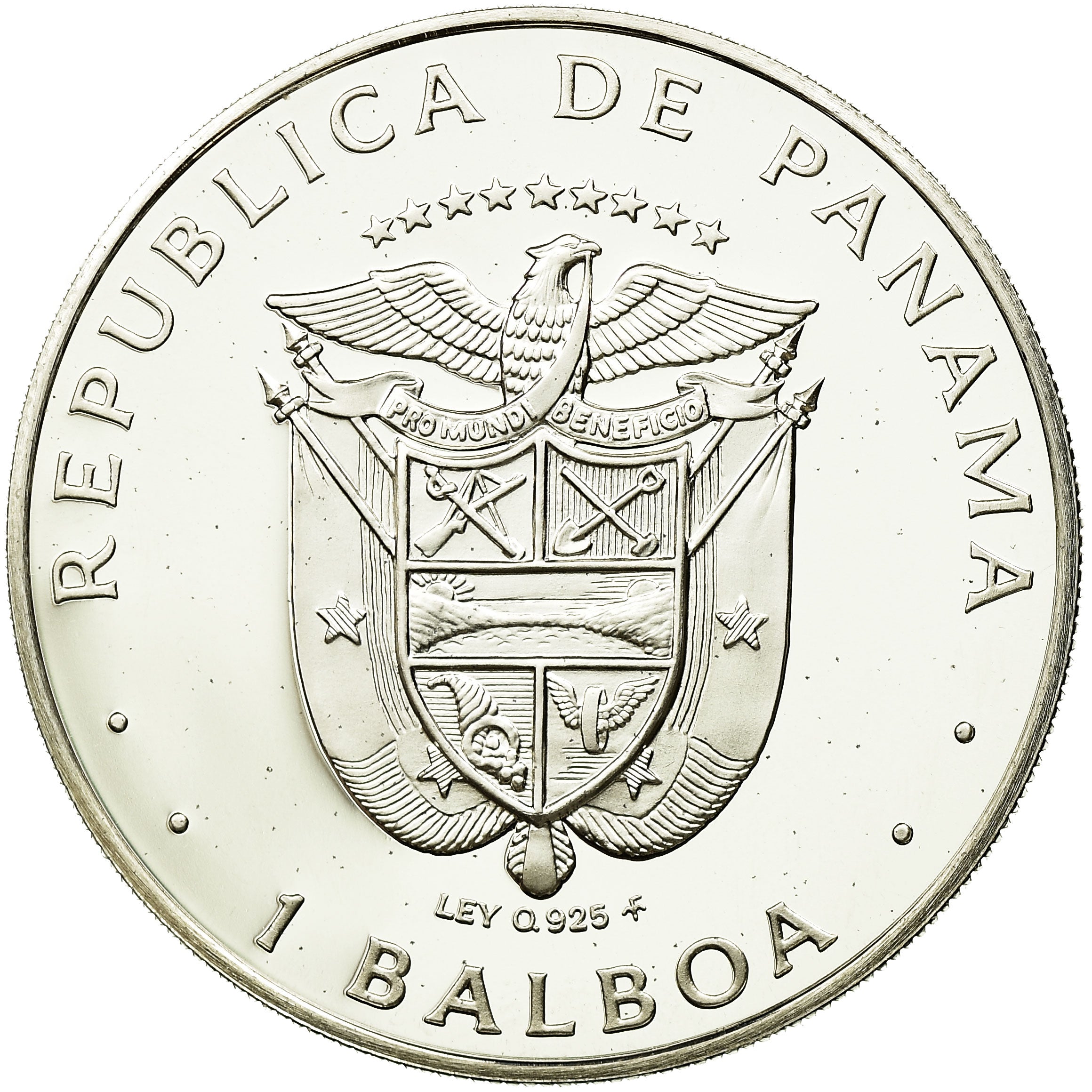Coin, Panama, Balboa, 1975, U.S. Mint, MS(65-70), Silver, KM:39.1a