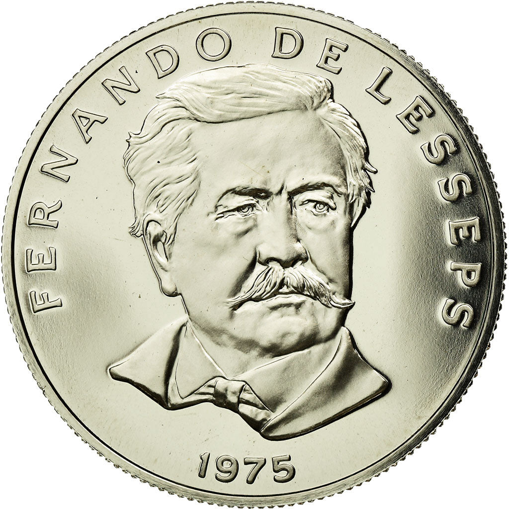 Coin, Panama, 50 Centesimos, 1975, U.S. Mint, MS(65-70), Copper-Nickel Clad