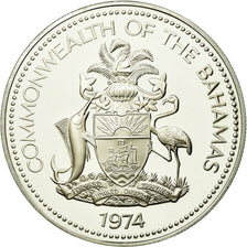 Coin, Bahamas, Elizabeth II, 2 Dollars, 1974, Franklin Mint, U.S.A., MS(63)