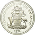 Coin, Bahamas, Elizabeth II, 2 Dollars, 1974, Franklin Mint, U.S.A., MS(63)