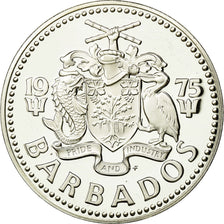 Coin, Barbados, 10 Dollars, 1975, Franklin Mint, MS(60-62), Silver, KM:17a