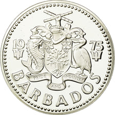 Coin, Barbados, 10 Dollars, 1975, Franklin Mint, MS(65-70), Silver, KM:17a