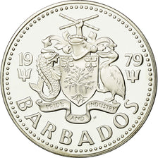 Coin, Barbados, 10 Dollars, 1979, Franklin Mint, MS(65-70), Silver, KM:17a