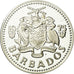 Coin, Barbados, 5 Dollars, 1975, Franklin Mint, MS(65-70), Silver, KM:16a