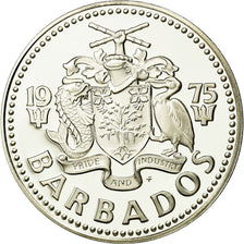 Coin, Barbados, 5 Dollars, 1975, Franklin Mint, MS(65-70), Silver, KM:16a