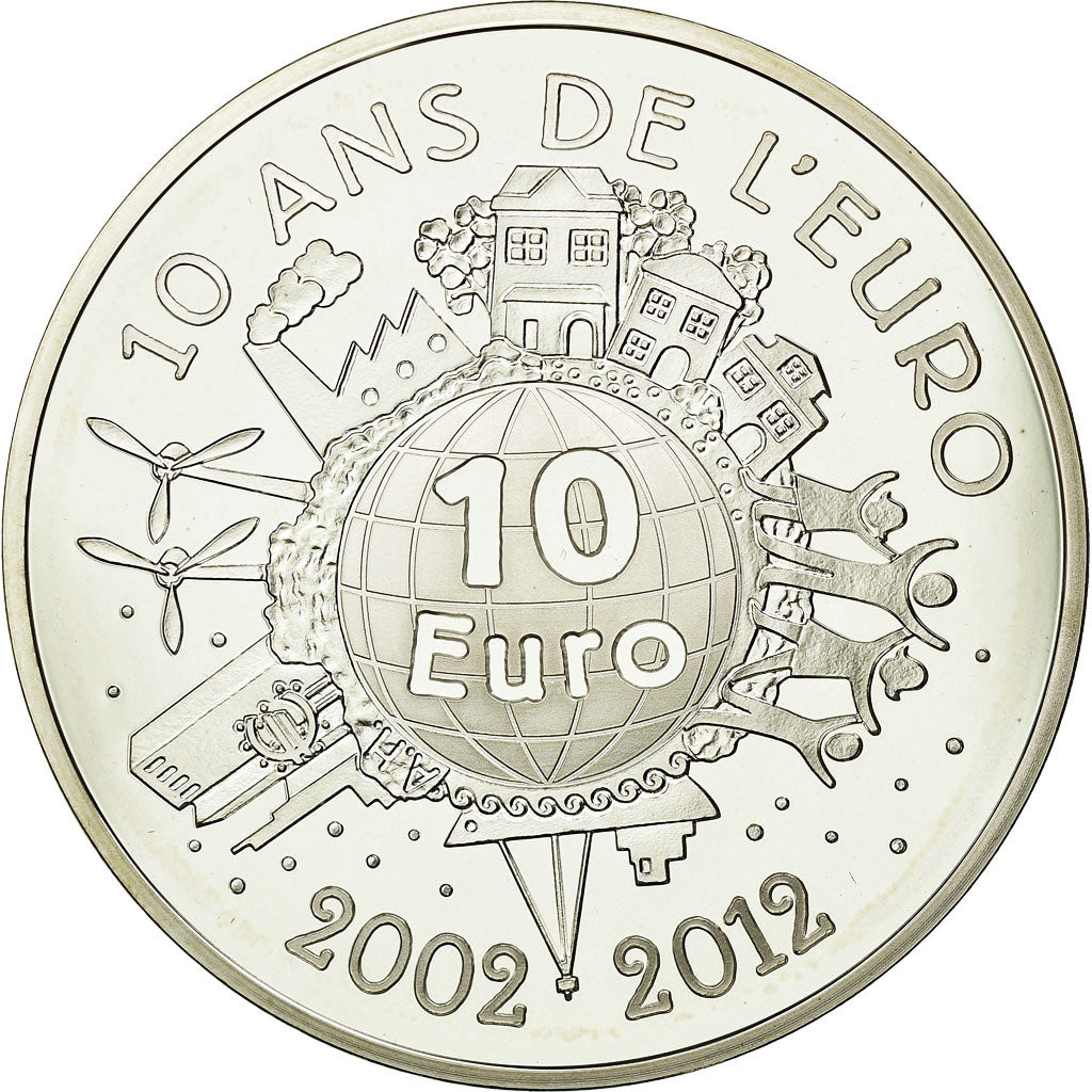France, 10 Euro, 2012, MS(65-70), Silver, KM:1889
