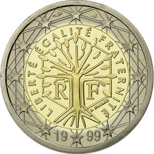 France, 2 Euro, 1999, MS(65-70), Bi-Metallic, KM:1289