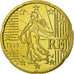 France, 20 Euro Cent, 1999, MS(65-70), Brass, KM:1286