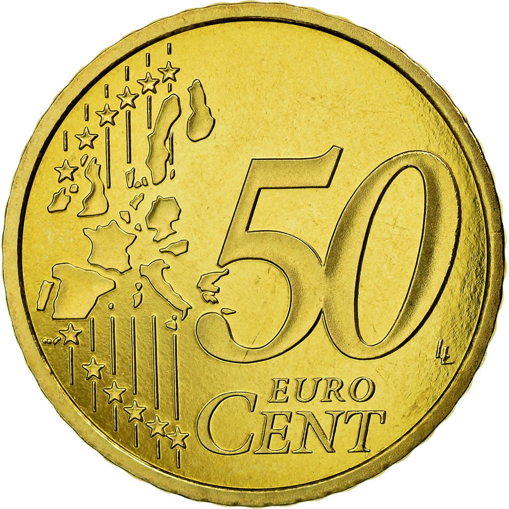 France, 50 Euro Cent, 1999, MS(65-70), Brass, KM:1287