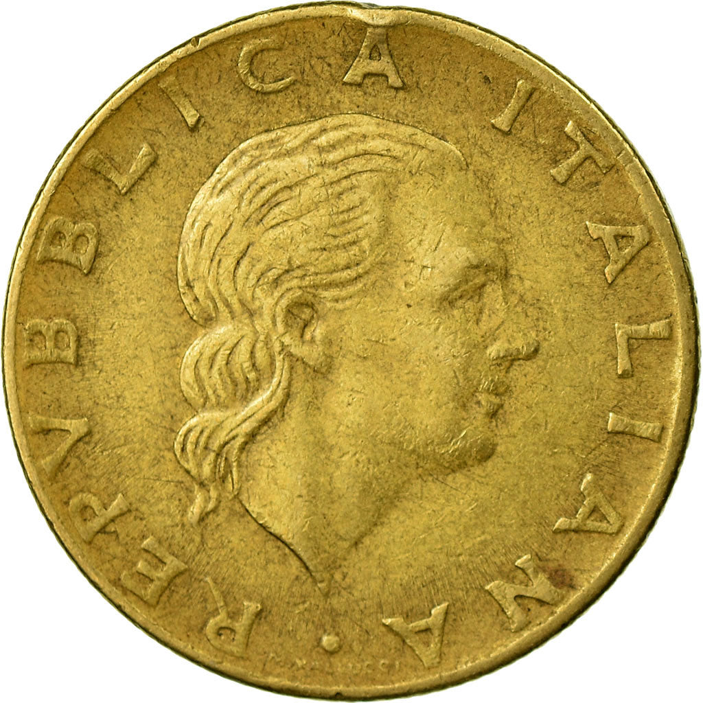 Coin, Italy, 200 Lire, 1981, Rome, VF(30-35), Aluminum-Bronze, KM:105