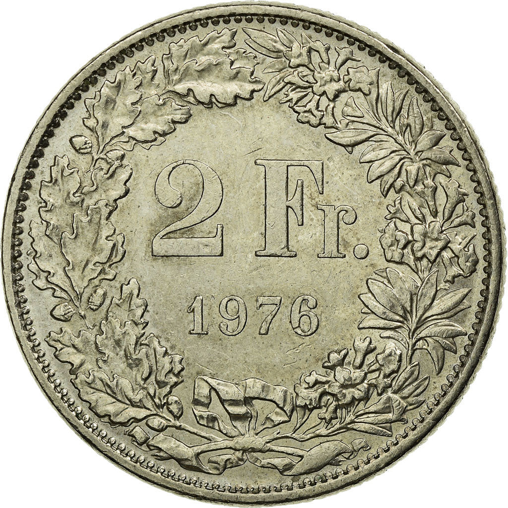 Monnaie, Suisse, 2 Francs, 1976, Bern, TTB, Copper-nickel, KM:21a.1