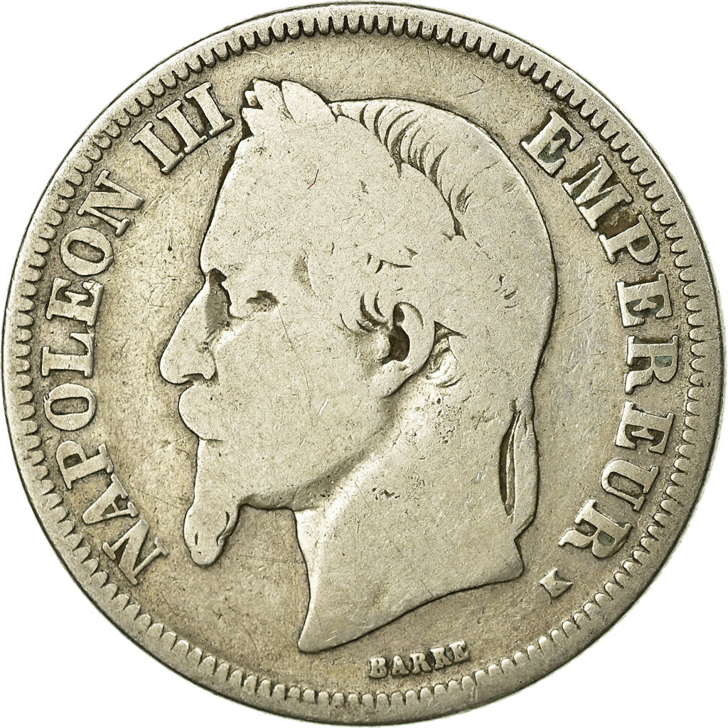 Münze, Frankreich, Napoleon III, Napoléon III, 2 Francs, 1867, Bordeaux, SGE