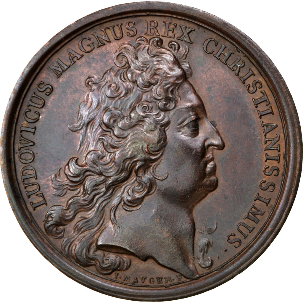 Francia, Medal, Louis XIV, History, Mauger, SPL-, Bronzo, 41, Divo:238