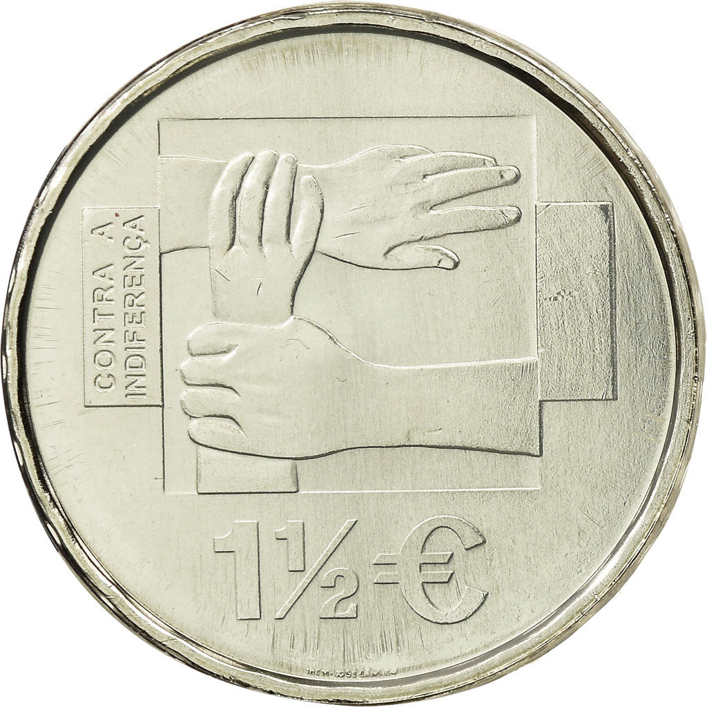 Portugal, 1-1/2 Euro, 2008, MS(65-70), Cobre-níquel, KM:828a